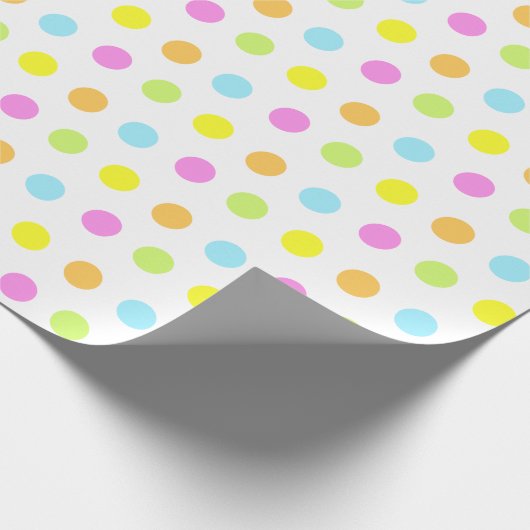 Verjaardag Kleurrijke Confetti in pastelkleuren Cadeaupapier (Hoek)