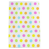 Verjaardag Kleurrijke Confetti in pastelkleuren Medium Cadeauzakje (Achterkant)