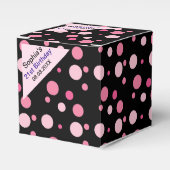 Verjaardag Kleurrijke Gestreepte Monogram Naam Fav Bedankdoosjes (Voorkant Zijde)