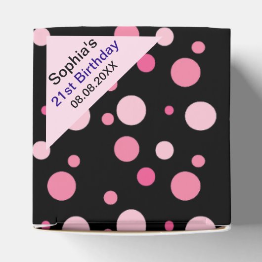 Verjaardag Kleurrijke Gestreepte Monogram Naam Fav Bedankdoosjes (Bovenkant)