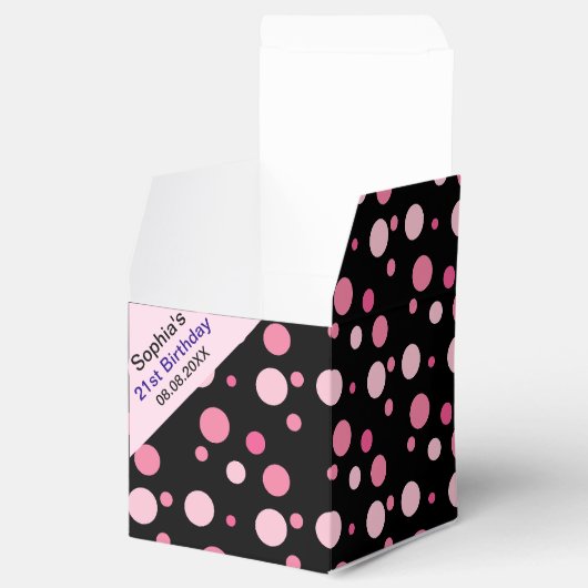 Verjaardag Kleurrijke Gestreepte Monogram Naam Fav Bedankdoosjes (Geopend)