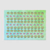 Verjaardag Kleurrijke Hagedisballonnen Blauw Groen Tissuepapier (Voorkant)