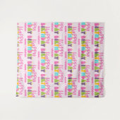 Verjaardag Kleurrijke Kaarsen Persoonlijk Wandkleed (Voorkant (horizontaal))