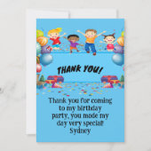 Verjaardag Kleurrijke Platte Bedankkaart  (Voorkant)