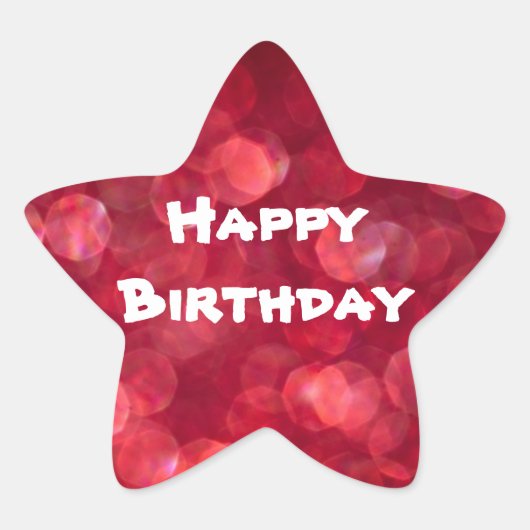 Verjaardag Kleurrijke Sticker (Voorkant)