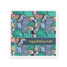 Verjaardag Kleurrijke Tropische Toscaanse Vogel