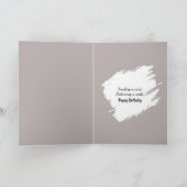 Verjaardag Knappe Man Houdt een Rode Roos Vast Kaart (Binnen)