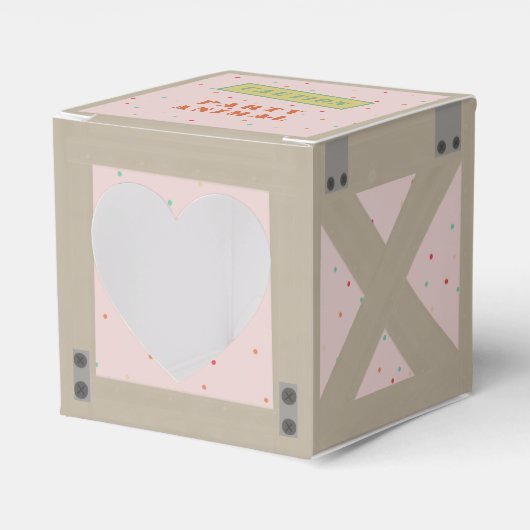 Verjaardag knuffeldier kooi bedankdoosjes (Voorkant Zijde)