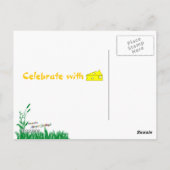 Verjaardag koe Briefkaart (Achterkant)