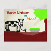 Verjaardag koe Briefkaart (Voorkant)