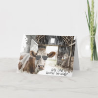 Verjaardag Koe met Aviator zonnebril