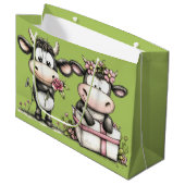 Verjaardag Koeien Groot Cadeauzakje (Voorkant Gekanteld)