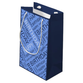 Verjaardag koele blues aangepaste naam klein cadeauzakje