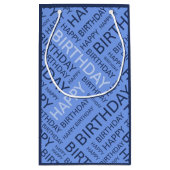 Verjaardag koele blues aangepaste naam klein cadeauzakje (Achterkant)