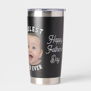 Verjaardag Koelste Papa Ooit Baby Gezicht Foto Koe Geïsoleerde Drinkbeker