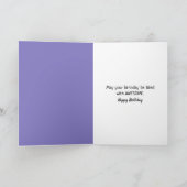 Verjaardag kolibrie in een irisbloesem kaart (Binnen)