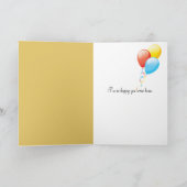 Verjaardag Koloa Beer met een zonnebloem Kaart (Binnen)