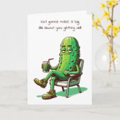 Verjaardag komt in een stoel kaart (Gele Bloem)