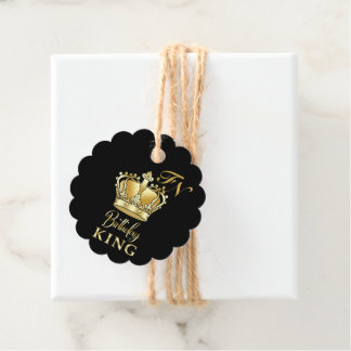 Verjaardag Koning Goud Kroon Royal Monogram Luxe Bedankjes Labels
