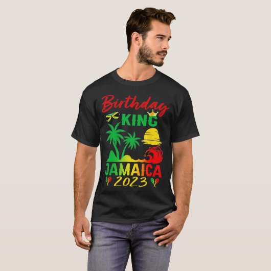 Verjaardag Koning Jamaica 2023 Jamaicaanse vakanti T-shirt (Voorkant volledig)