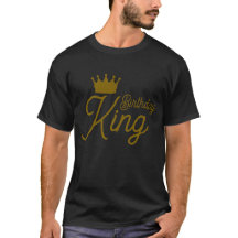 Verjaardag Koning T-shirt – Zwarte verjaardagscade