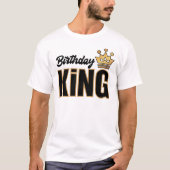 Verjaardag Koning Typografie Ontwerp T-shirt (Voorkant)
