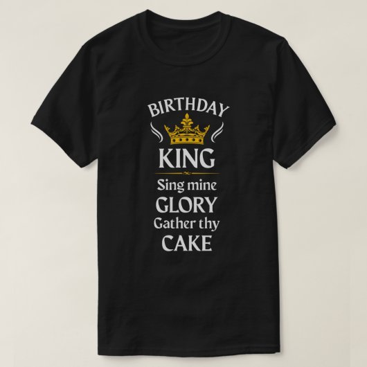 Verjaardag Koning; zing mijn glorie - kleur T-shirt (Design voorkant)