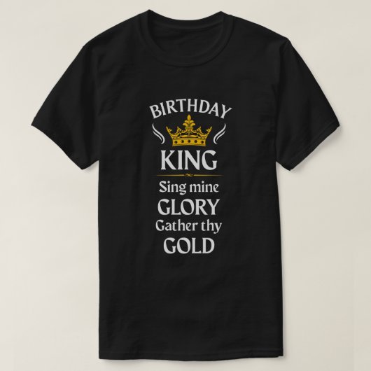 Verjaardag Koning; zing mijn glorie - kleur T-shirt (Design voorkant)