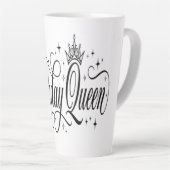 Verjaardag Koningin Aangepaste Matching Groep Vier Latte Mok (Rechterhoek)