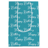 Verjaardag Koningin Anne's Kant In Aqua Mason Jar Medium Cadeauzakje (Achterkant)