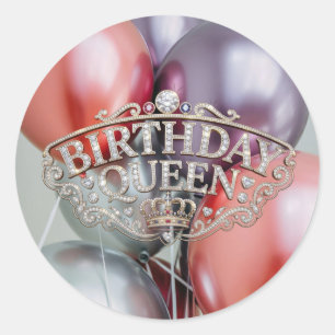 Verjaardag Koningin Ballonnen Sticker