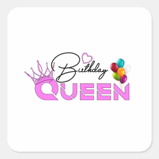 Verjaardag koningin cadeau stickers (Voorkant)