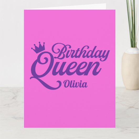Verjaardag Koningin Cadeautas Kaart (Voorkant)