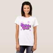 Verjaardag Koningin Gradiënt Paars 80s Graffiti Ui T-shirt (Voorkant volledig)
