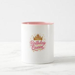 Verjaardag Koningin Kroon Mok – Mooie Roze Gouden