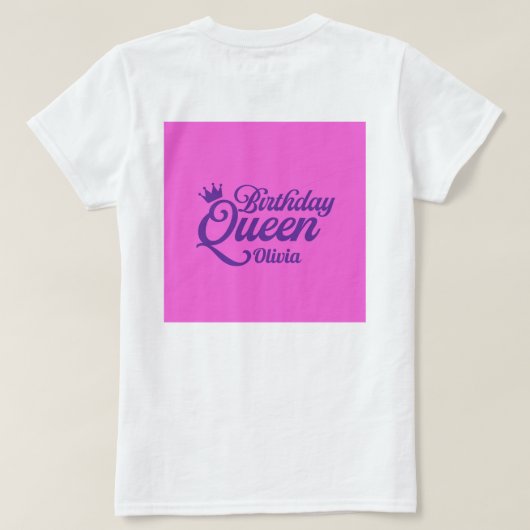 Verjaardag Koningin T-Shirt (Design achterkant)
