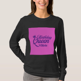 Verjaardag Koningin T-shirt zwart