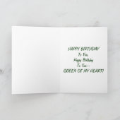 Verjaardag Koningin van mijn hart Kaart (Binnen)