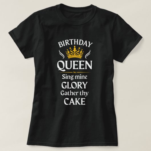 Verjaardag Koningin; zing mijn glorie-Kleur T-shirt (Design voorkant)