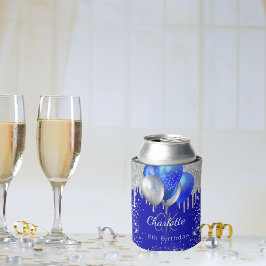 Verjaardag koninklijke blauwe gouden ballonnen mon blikjeskoeler