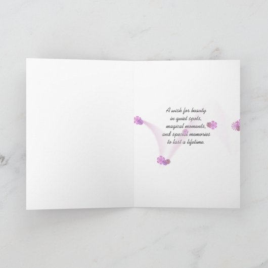 verjaardag-kosmos bloementuin kaart (Binnen)