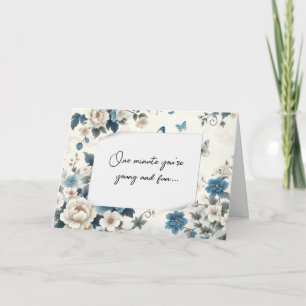 Verjaardag krijgt oude Humor Blue Chinoiserie Kaart