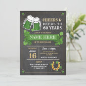 Verjaardag Krijt St. Patrick's Dag Feestbier Kaart (Staand voorkant)