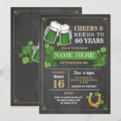 Verjaardag Krijt St. Patrick's Dag Feestbier Kaart (Voorkant / Achterkant)