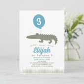 Verjaardag krokodillenballon Kind Kaart (Staand voorkant)
