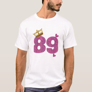 Verjaardag Kroon 89 jaar oud Bd T-shirt