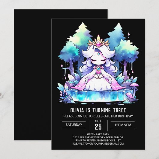 Verjaardag kroonprinses kaart (Voorkant / Achterkant)