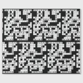 Verjaardag kruiswoordpuzzel spel cadeaupapier (Vlak)