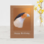 Verjaardag, KuifVogel Caracara Kaart (Gele Bloem)