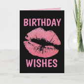 VERJAARDAG KUSSEN WENSKAARTEN KAART (Voorkant)